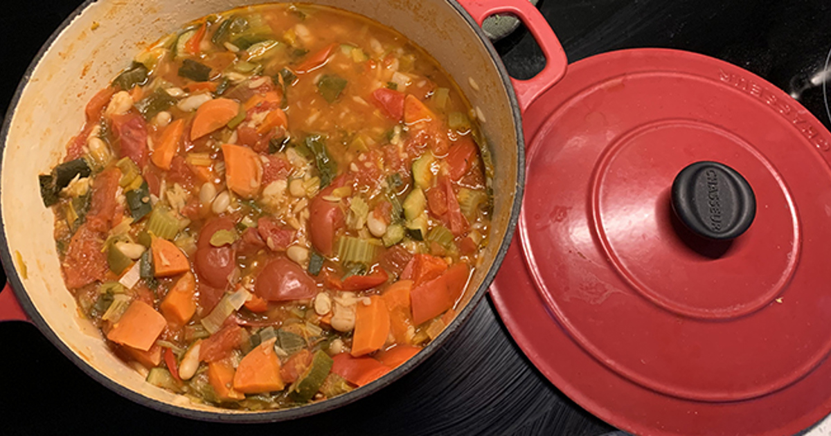 Tomato, Basil and Cannellini bean soup | South Melbourne Market
